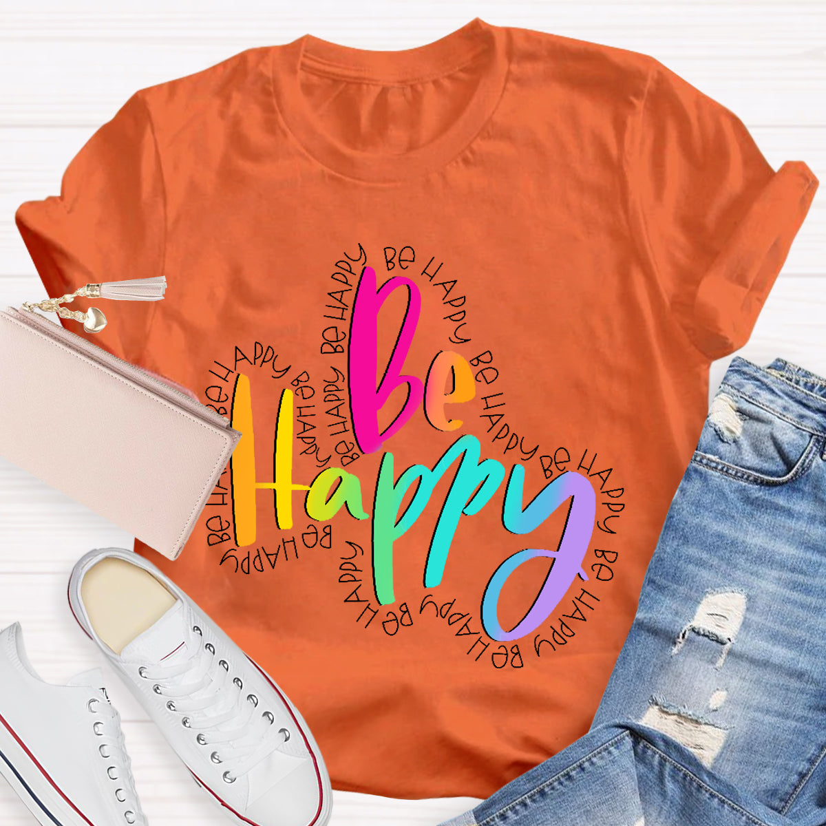 Be Happy Teacher T-Shirt