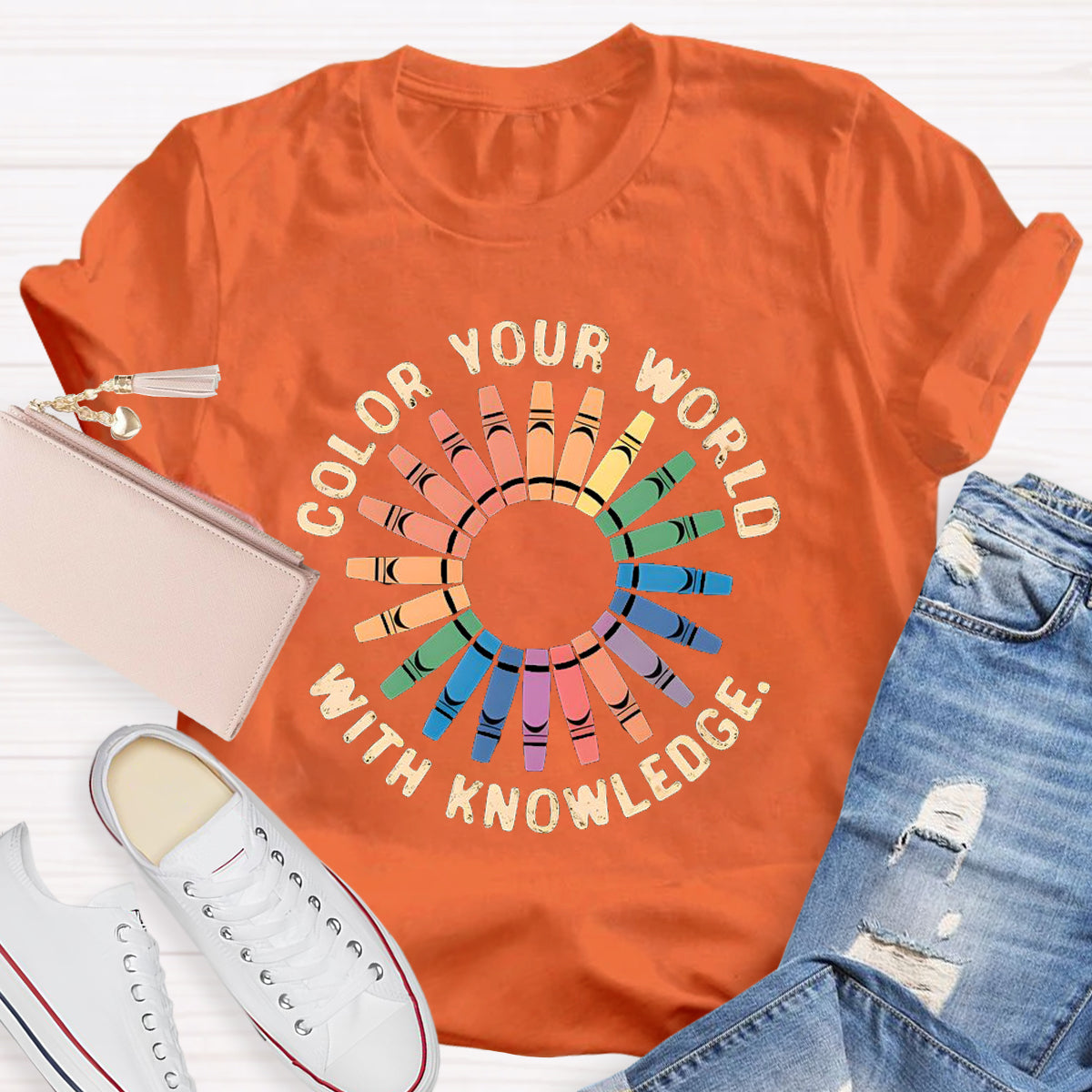 Color Your World With Knowledge T-Shirt