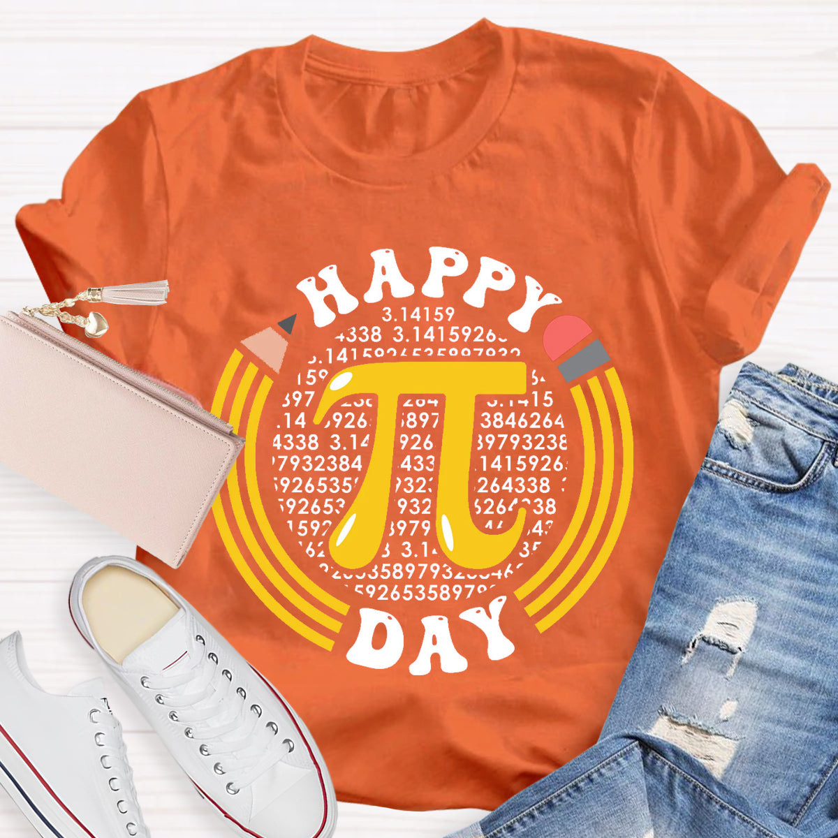 Happy Pi Day Pencil Math Teacher T-Shirt