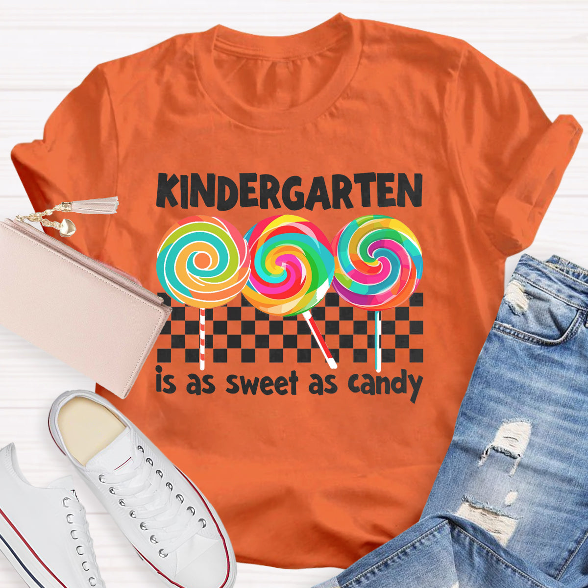 Kindergarten Is As Sweet As Candy Teacher T-Shirt