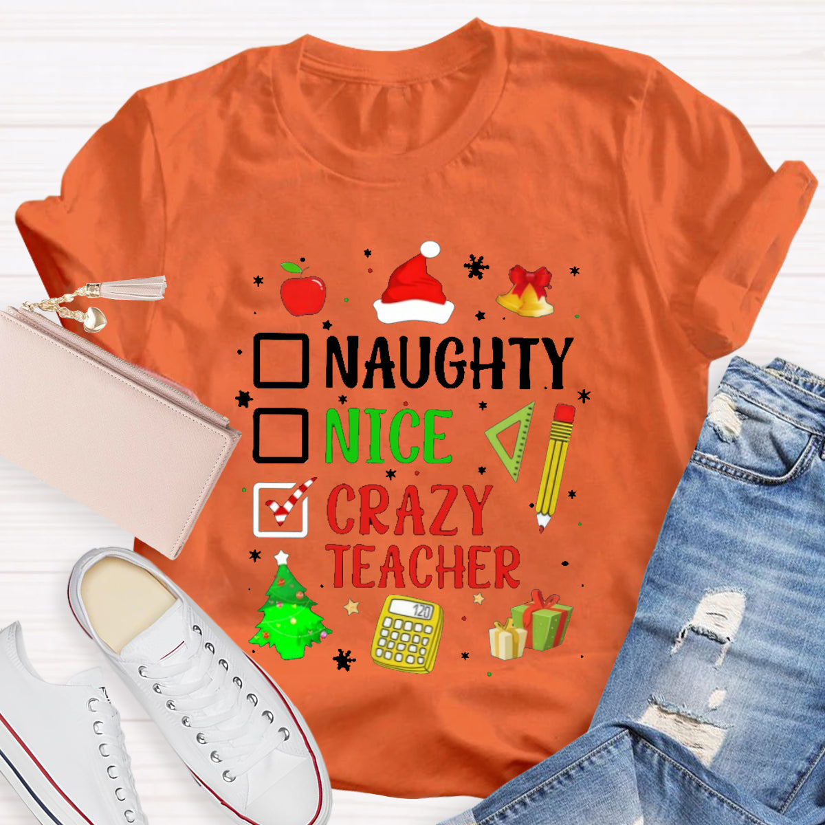 Naughty Nice Crazy Teacher T-Shirt