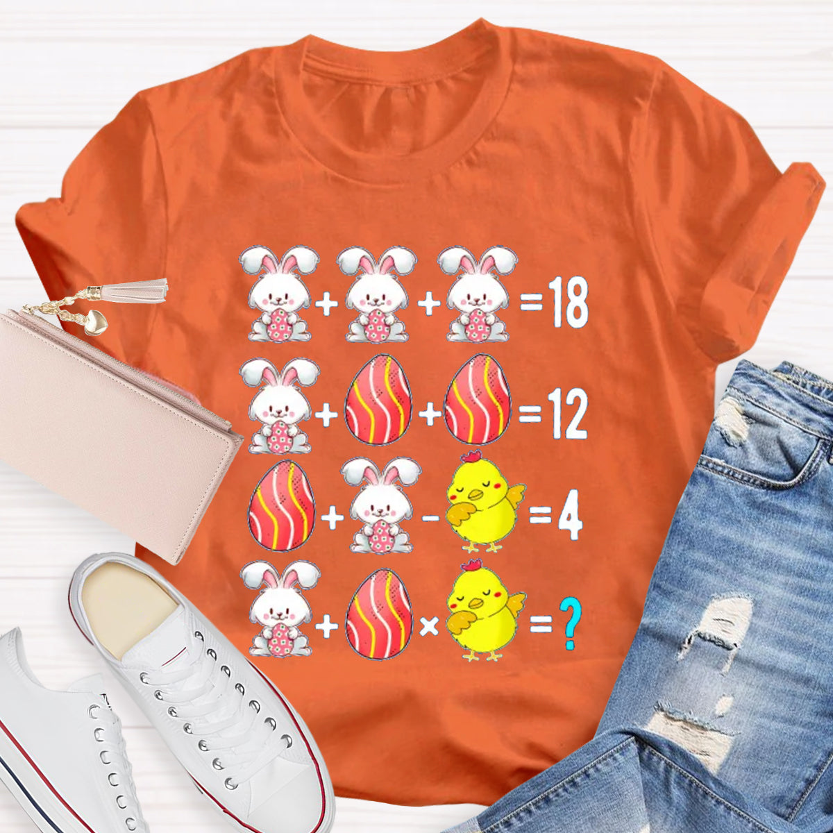 Easter Bunny Egg Math Teacher T-Shirt