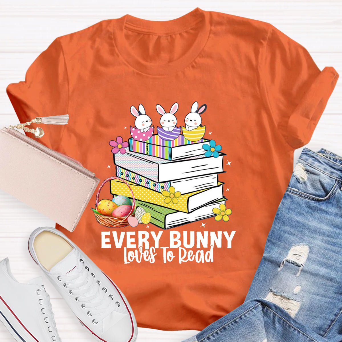 Every Bunny Loves To Read Teacher T-Shirt