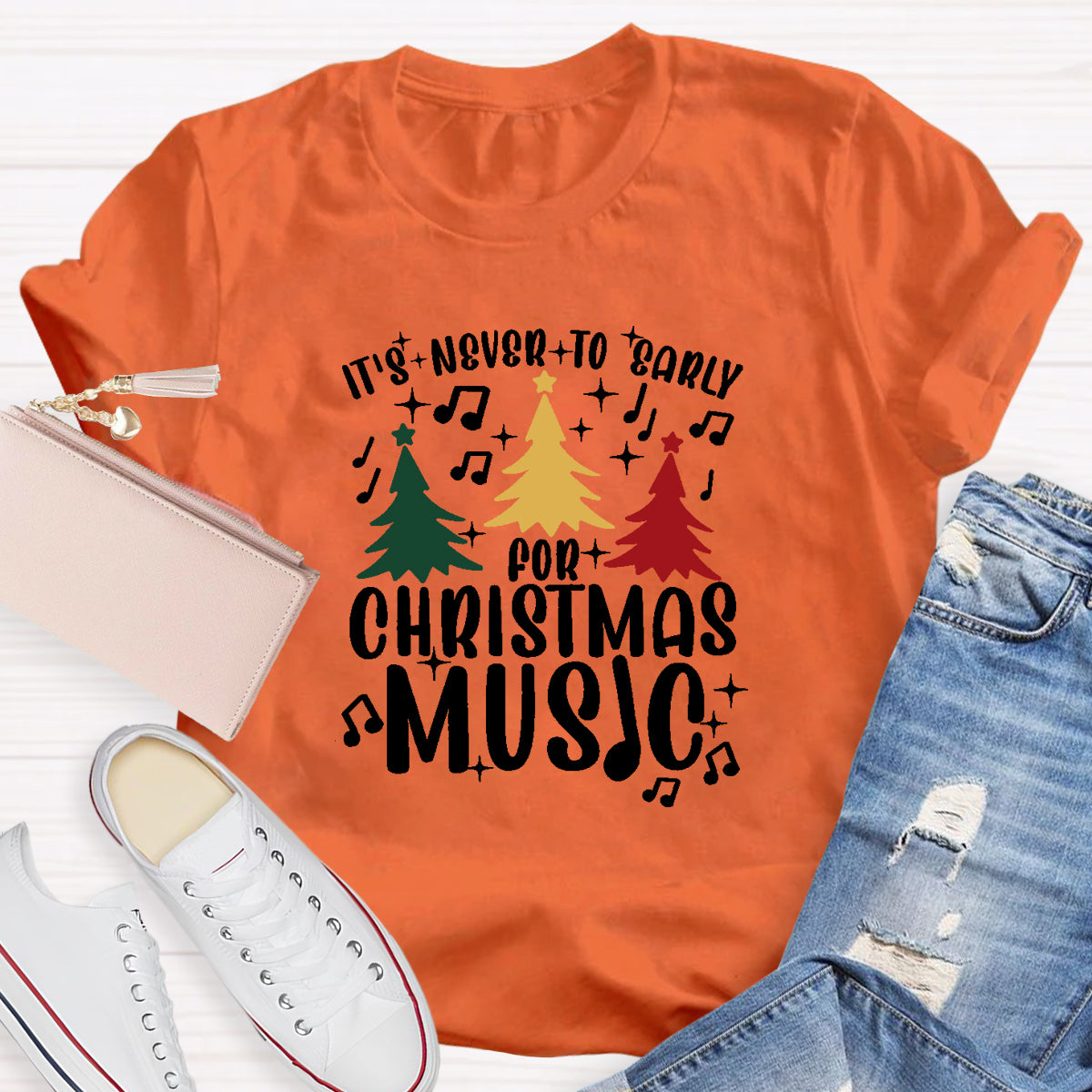 It's Never Too Early for Christmas Music Teacher T-Shirt