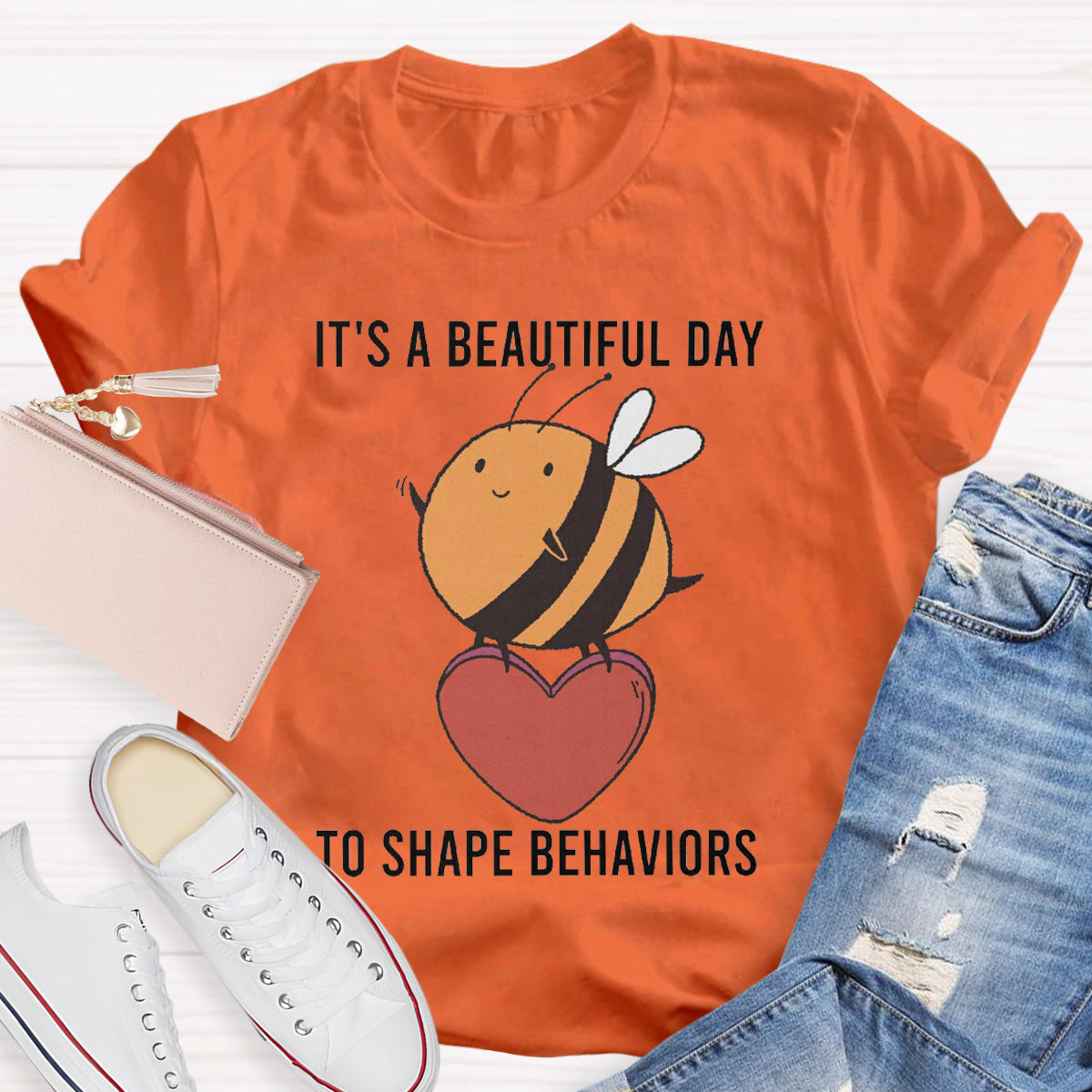 It's A Beautiful Day To Shape Behaviors Bee Lover Special Education T-Shirt