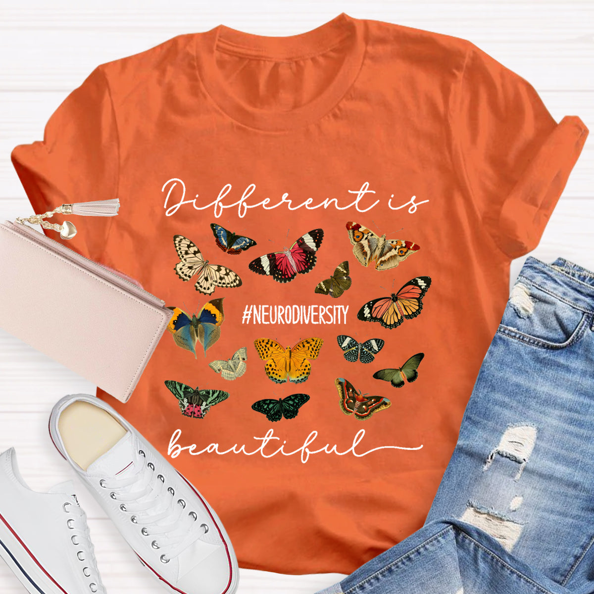 Different is Beautiful Buttterfly T-Shirt