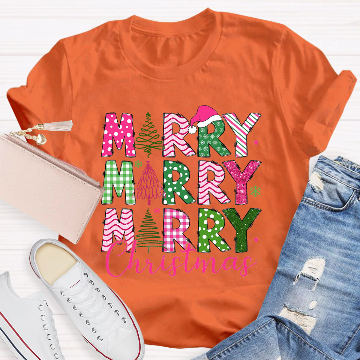 Merry Christmas Tree Teacher T-Shirt