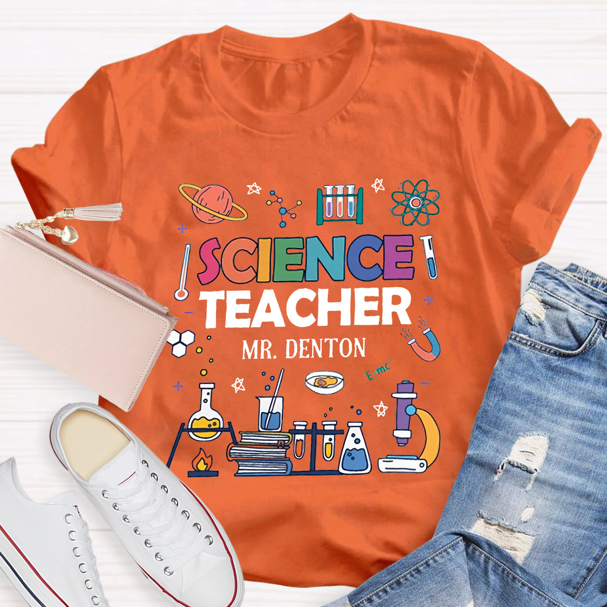 Personalized Science Teacher's Name T-Shirt