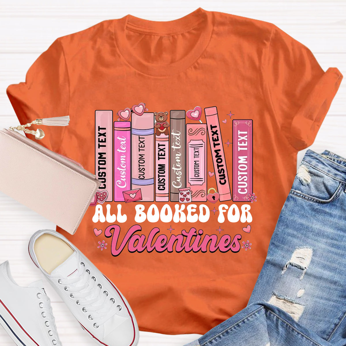 All Booked For Valentines Teacher T-Shirt