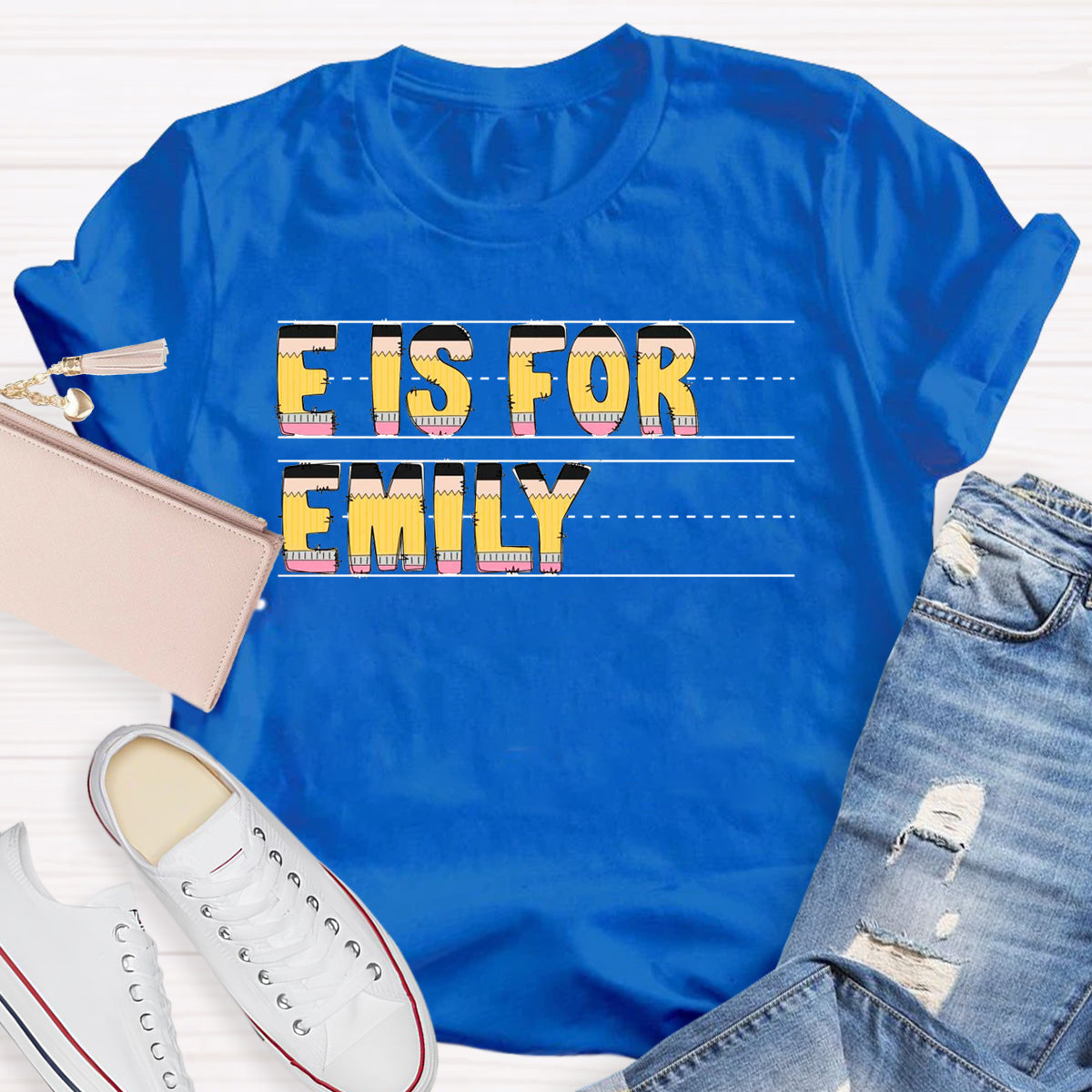 Personalized Name E Is For EmilyT-Shirt