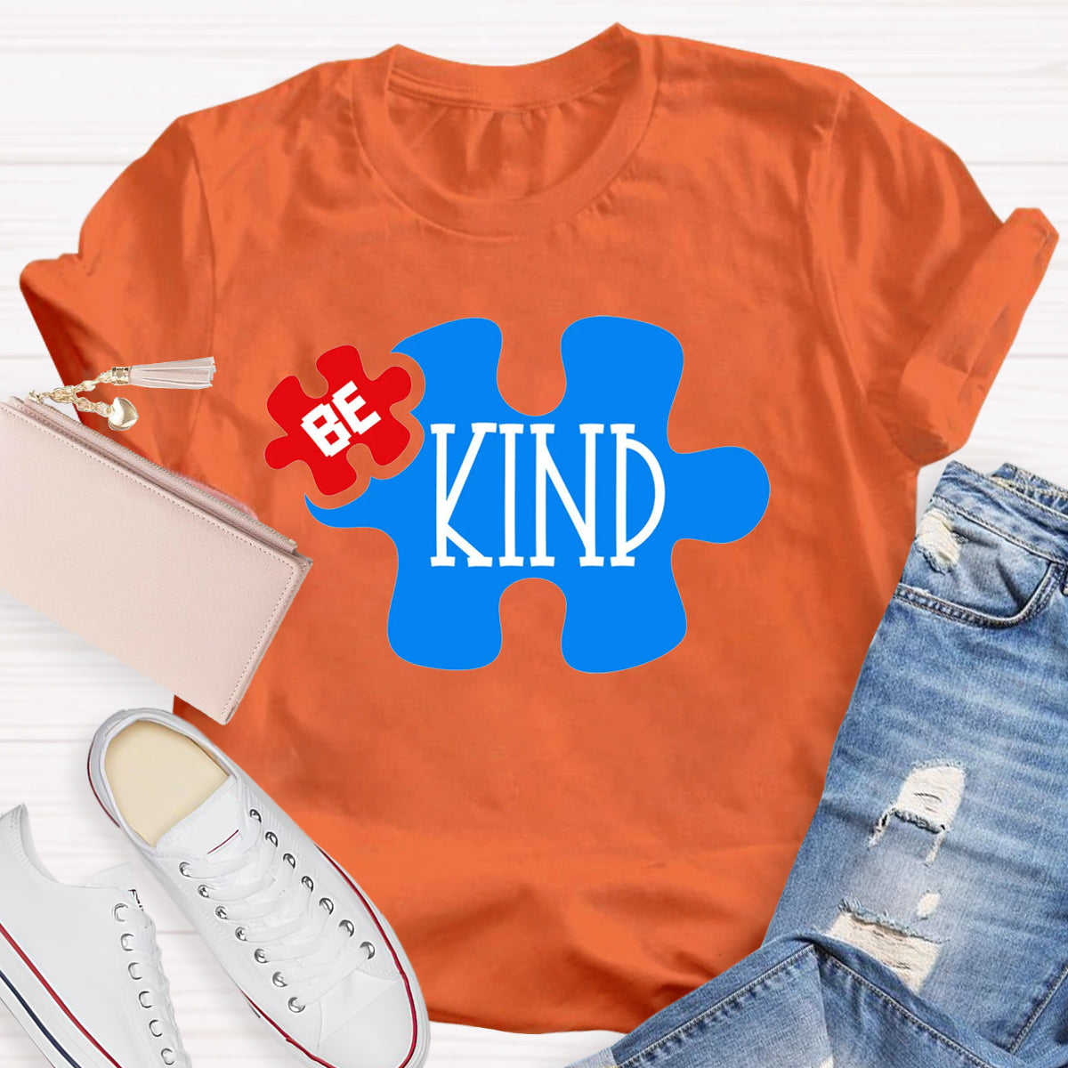 Be Kind Puzzle Teacher T-Shirt