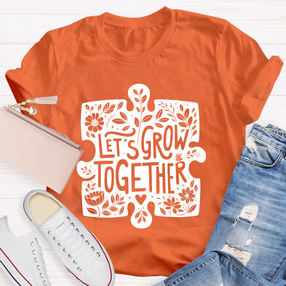 Let'S Grow Together Teacher T-Shirt