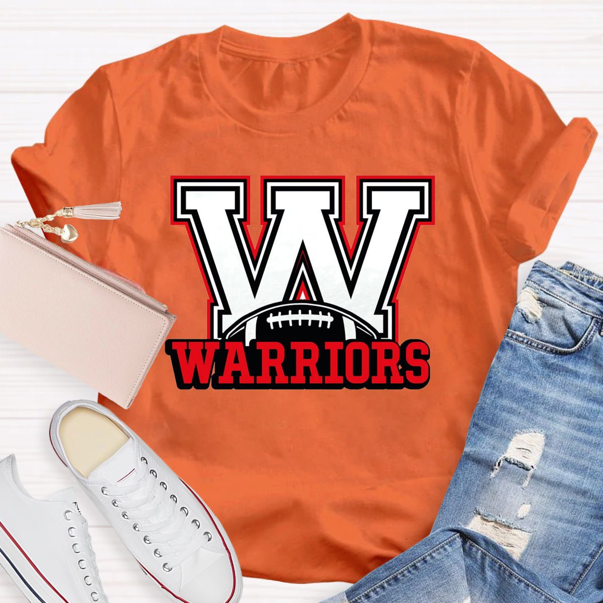 Warriors Football Cheer T-Shirt