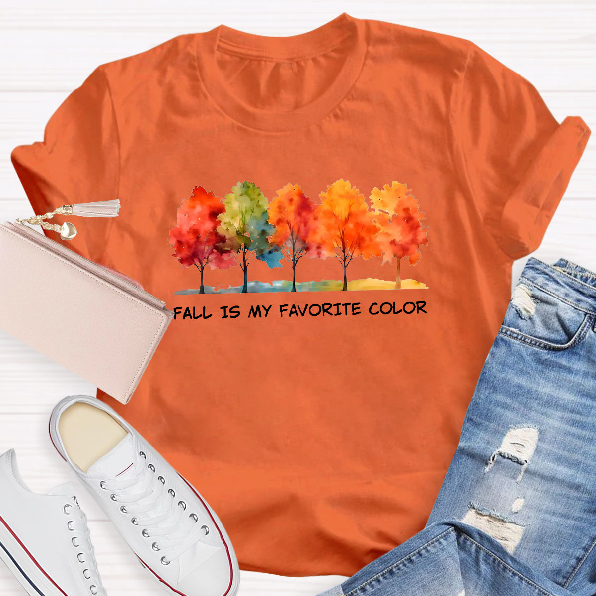 Fall Is My Favorite Color Teacher T-Shirt