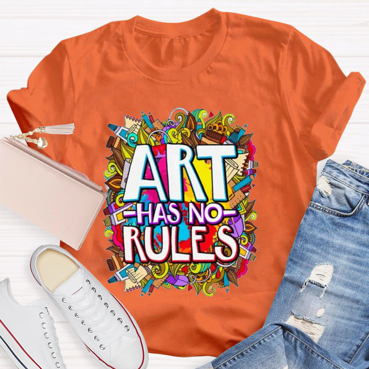 Art Has No Rules Teacher T-Shirt