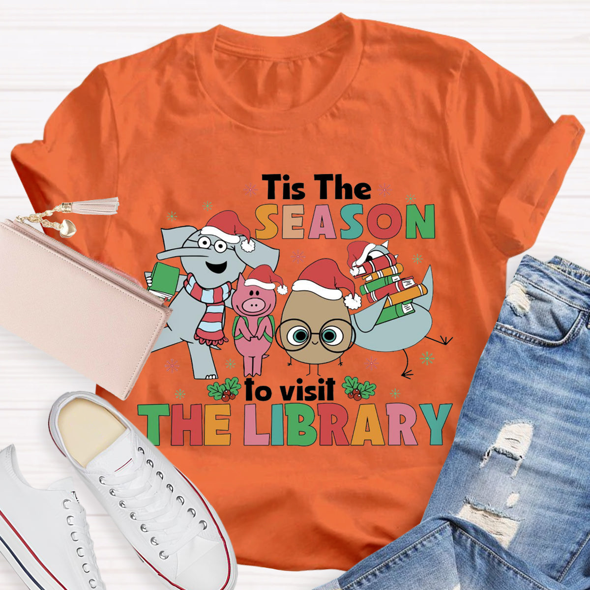 Tis The Season To The Library Teacher T-Shirt