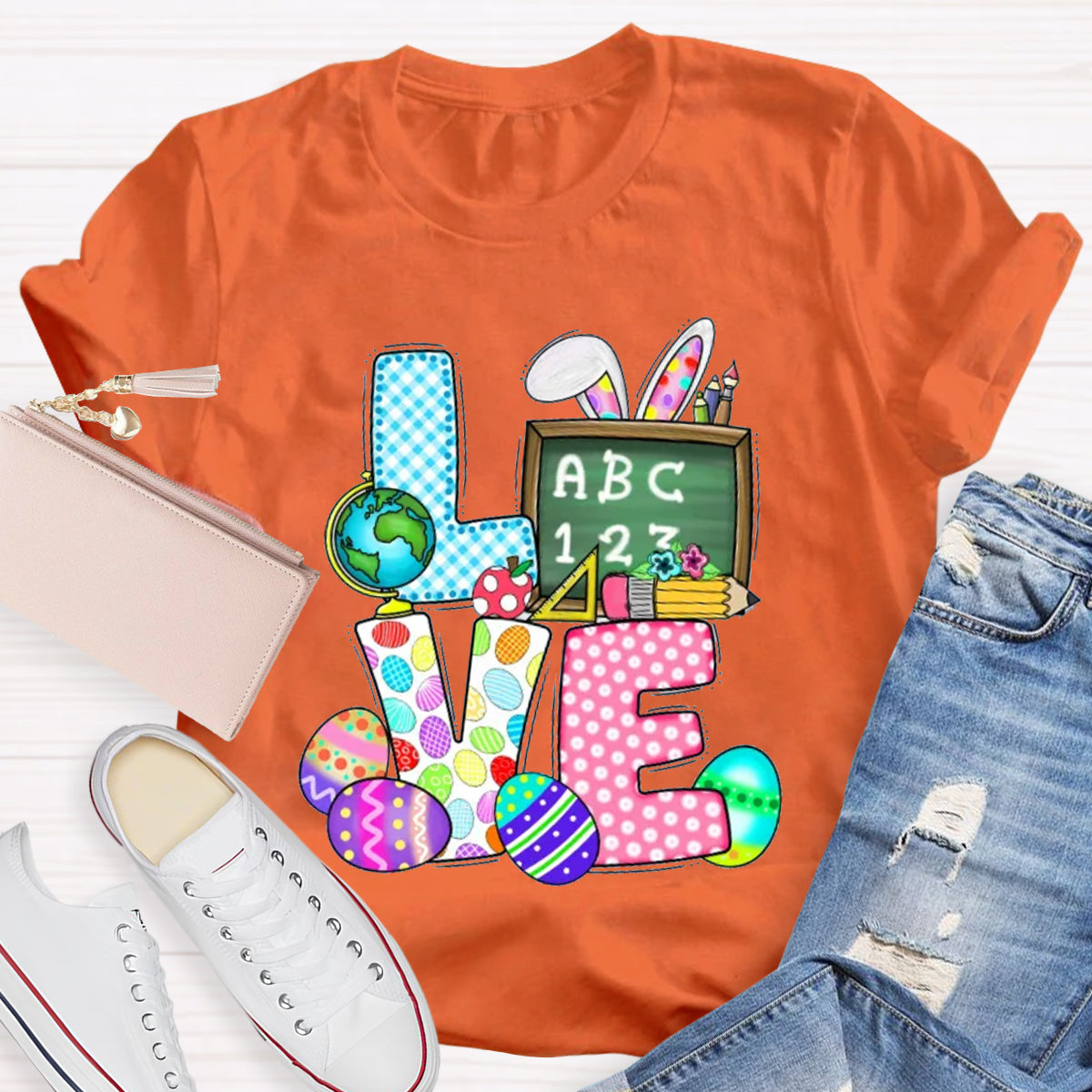 Love Easter Bunny Teacher T-Shirt