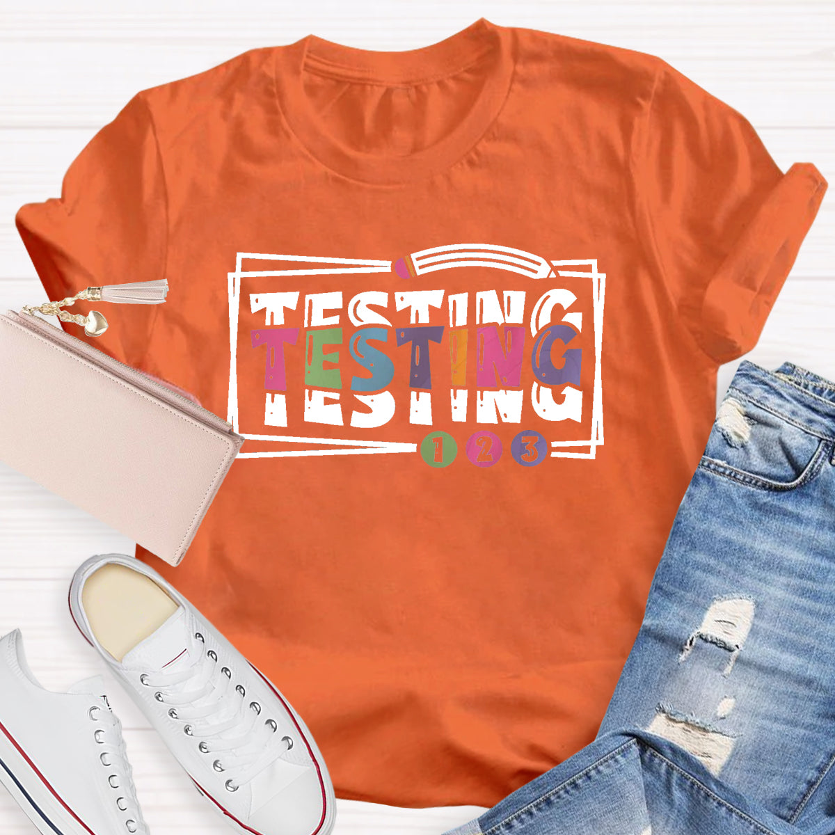 Testing 123 Teacher T-Shirt