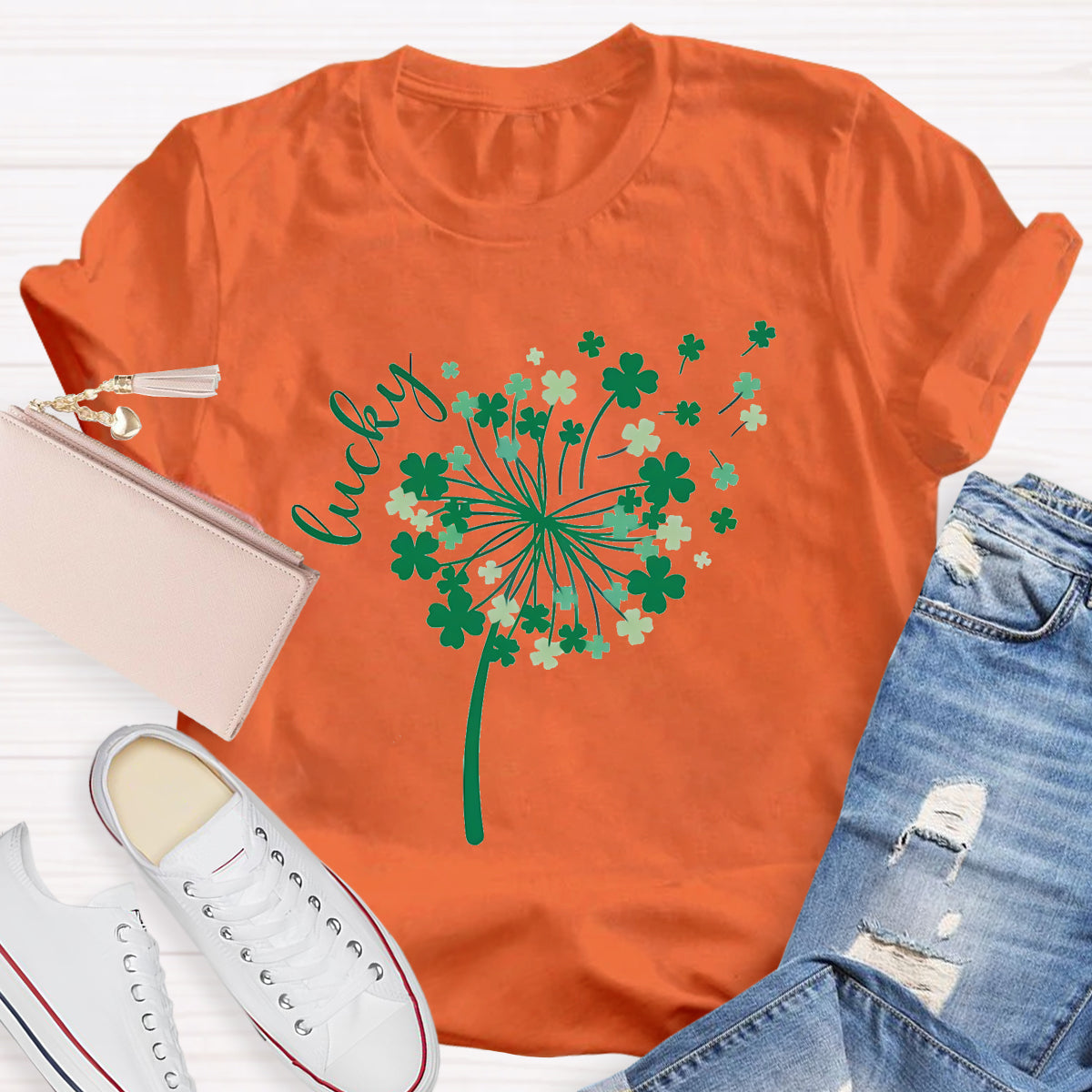 Lucky Dandelion Teacher T-Shirt