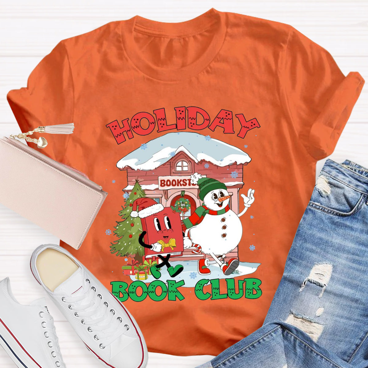 Christmas Holiday Book Club T-Shirt