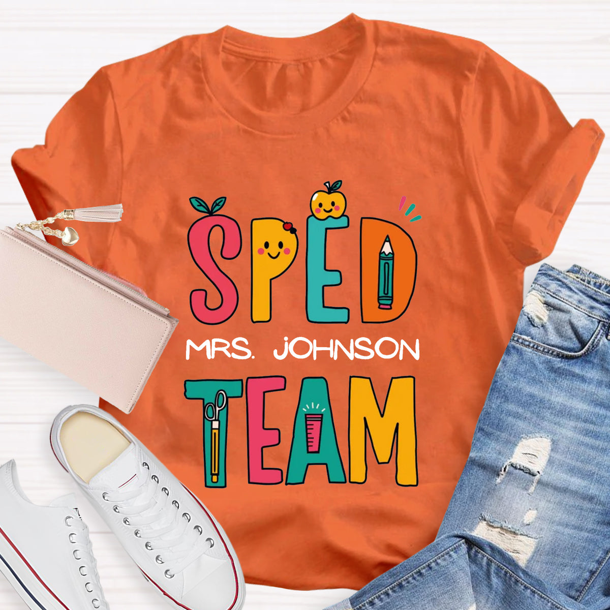 Personalized Name Of SPED Team Teacher T-Shirt