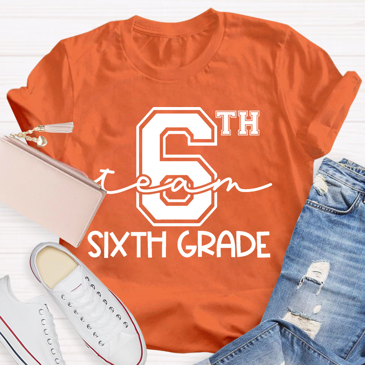 Personalized Grade Six Team Grade Teacher T-Shirt