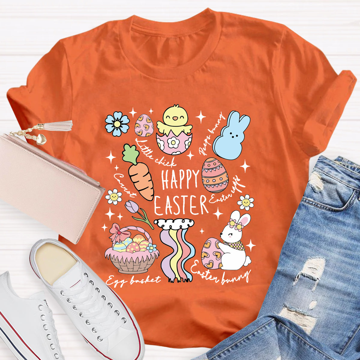 Happy Easter Egg Basket  T-Shirt