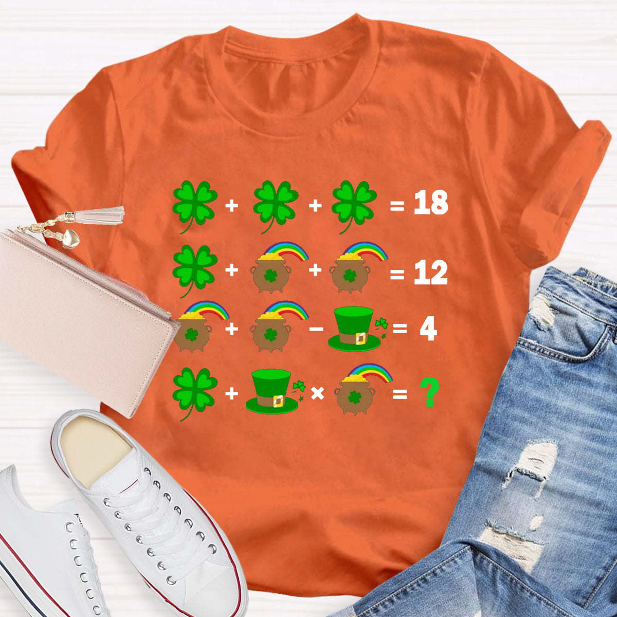 St Patrick's Day Lucky Math Teacher T-Shirt