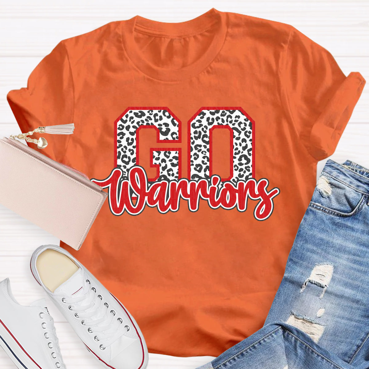 Leopard Go Warriors Cheer T-Shirt