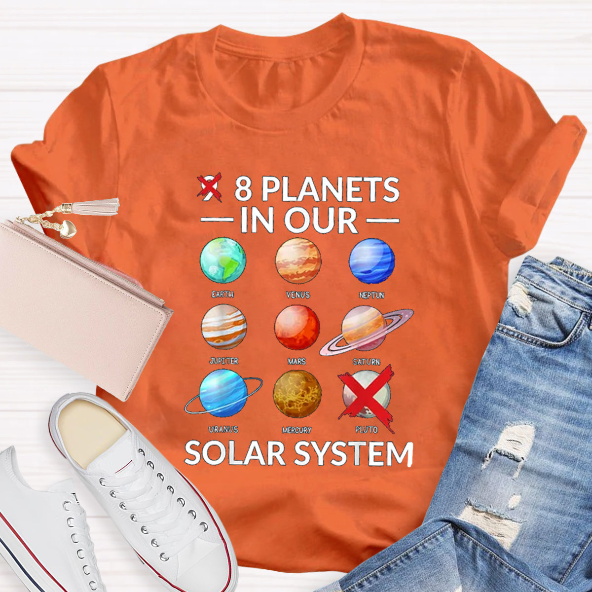 8 Planets In Our Solar System T-Shirt