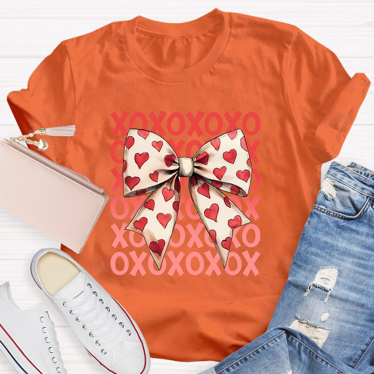 Pink Bow Xoxo Valentine T-Shirt