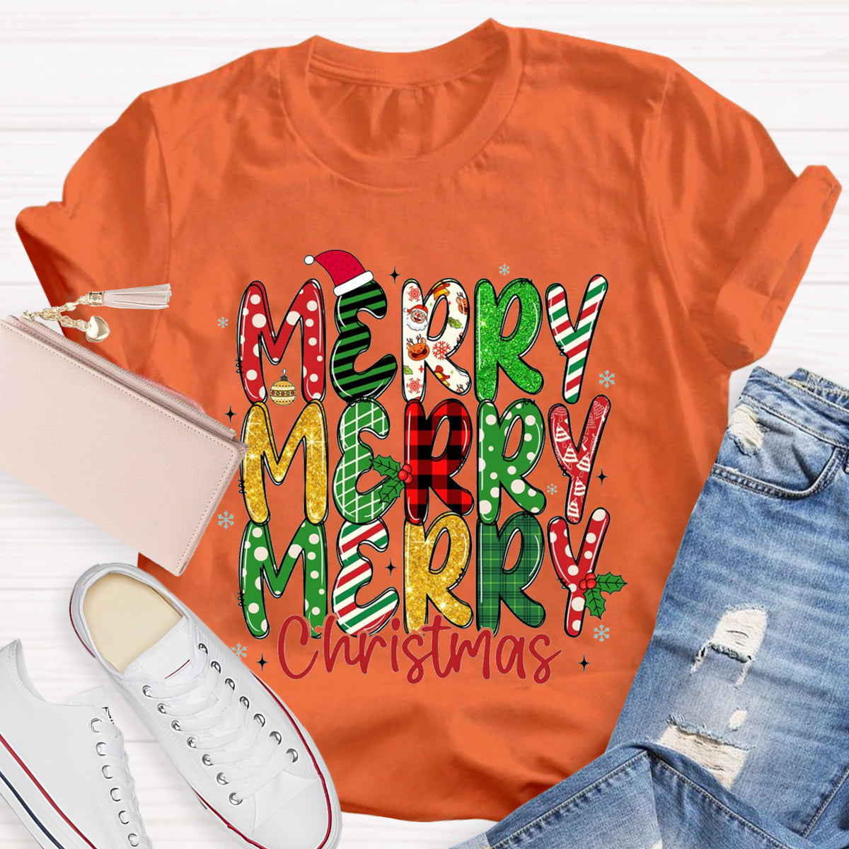 Merry Christmas Doodle T-Shirt