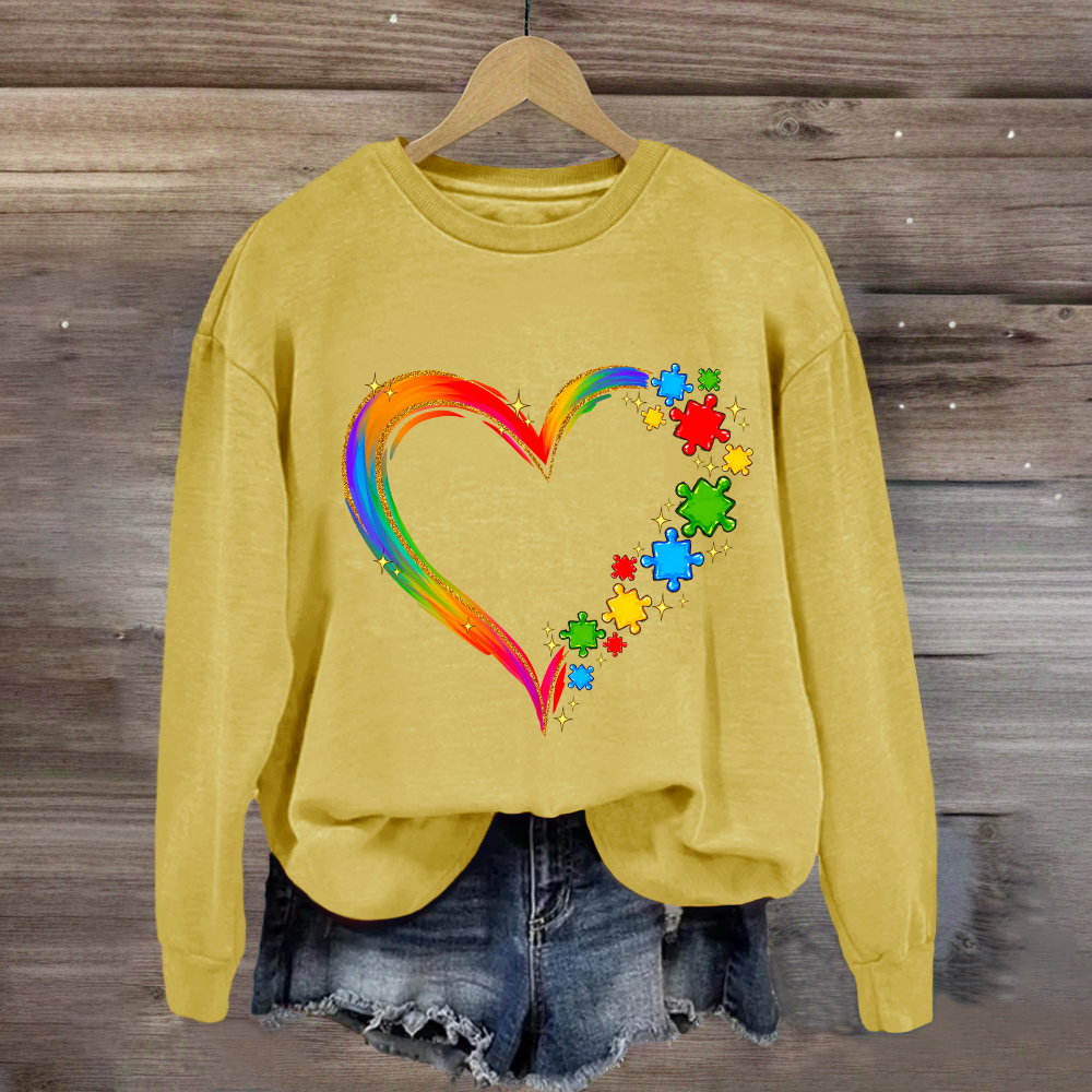 Rainbow Heart Accept Understand Love Sweatshirt