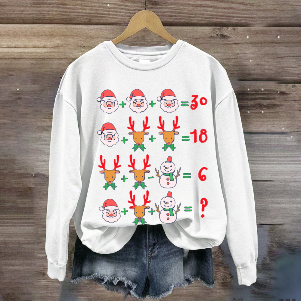 Christmas Funny Math Teacher Sweatshirt