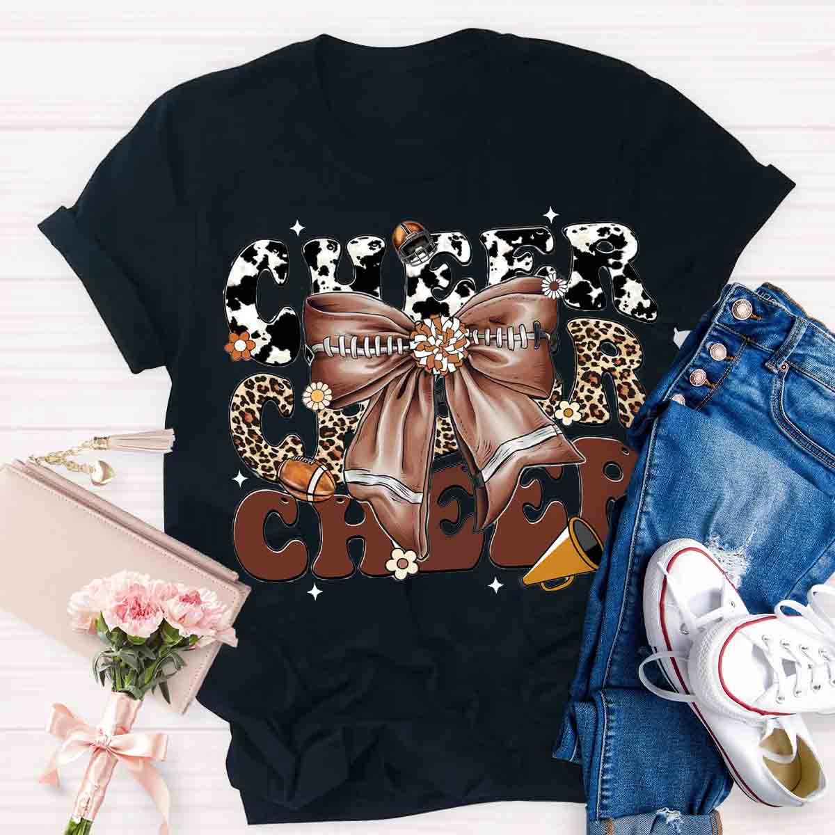 Football Cheer Design T-shirt