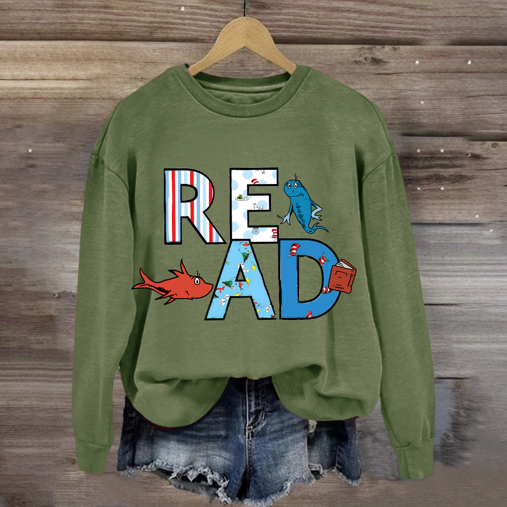 Read Book Character Day Sweatshirt