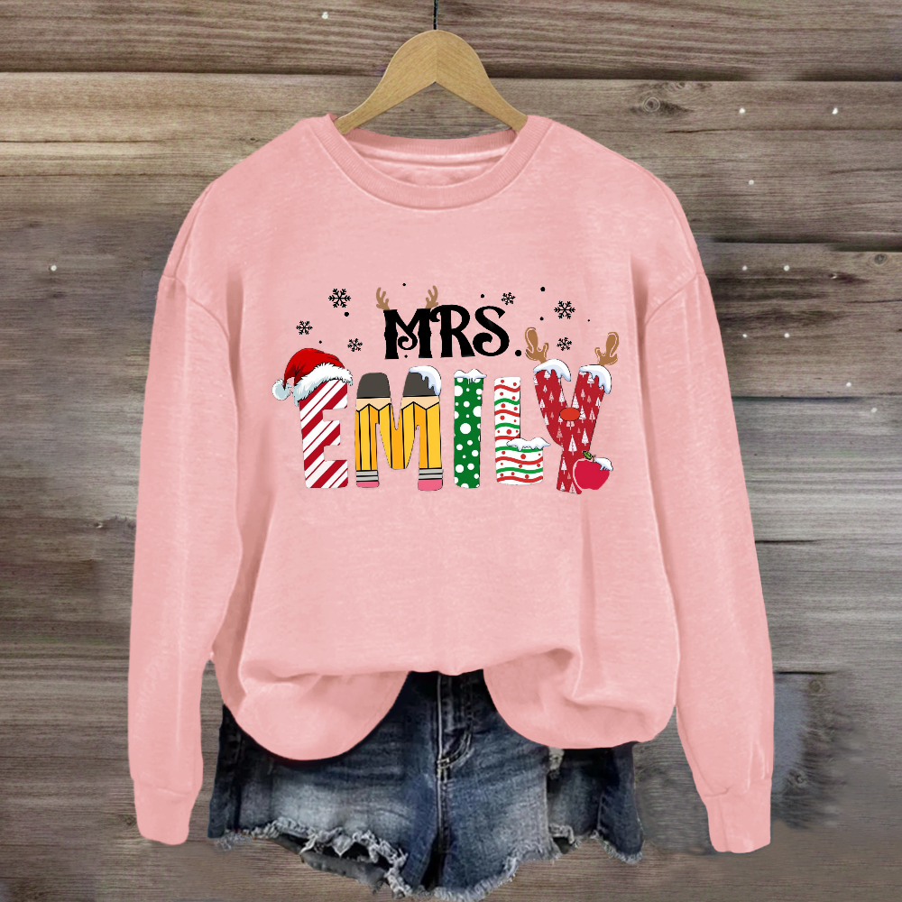 Personalized Name Christmas Emily Sweatshirt