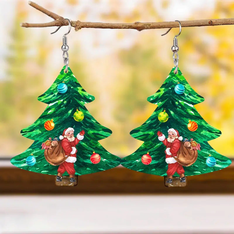 Christmas Tree Holiday Party Acrylic Earrings