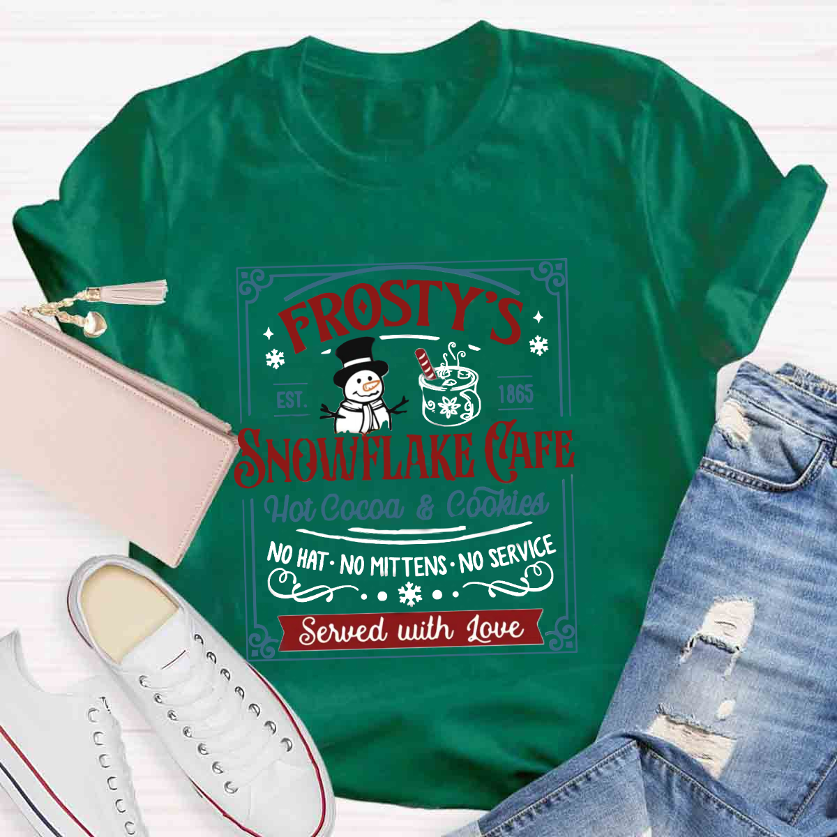 Frosty's Snowflake Cafe Teacher T-Shirt