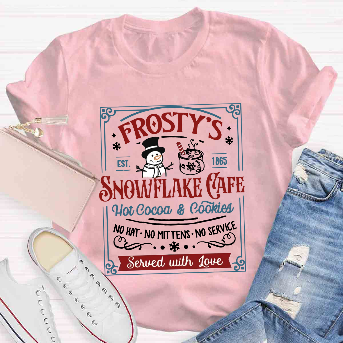 Frosty's Snowflake Cafe Teacher T-Shirt