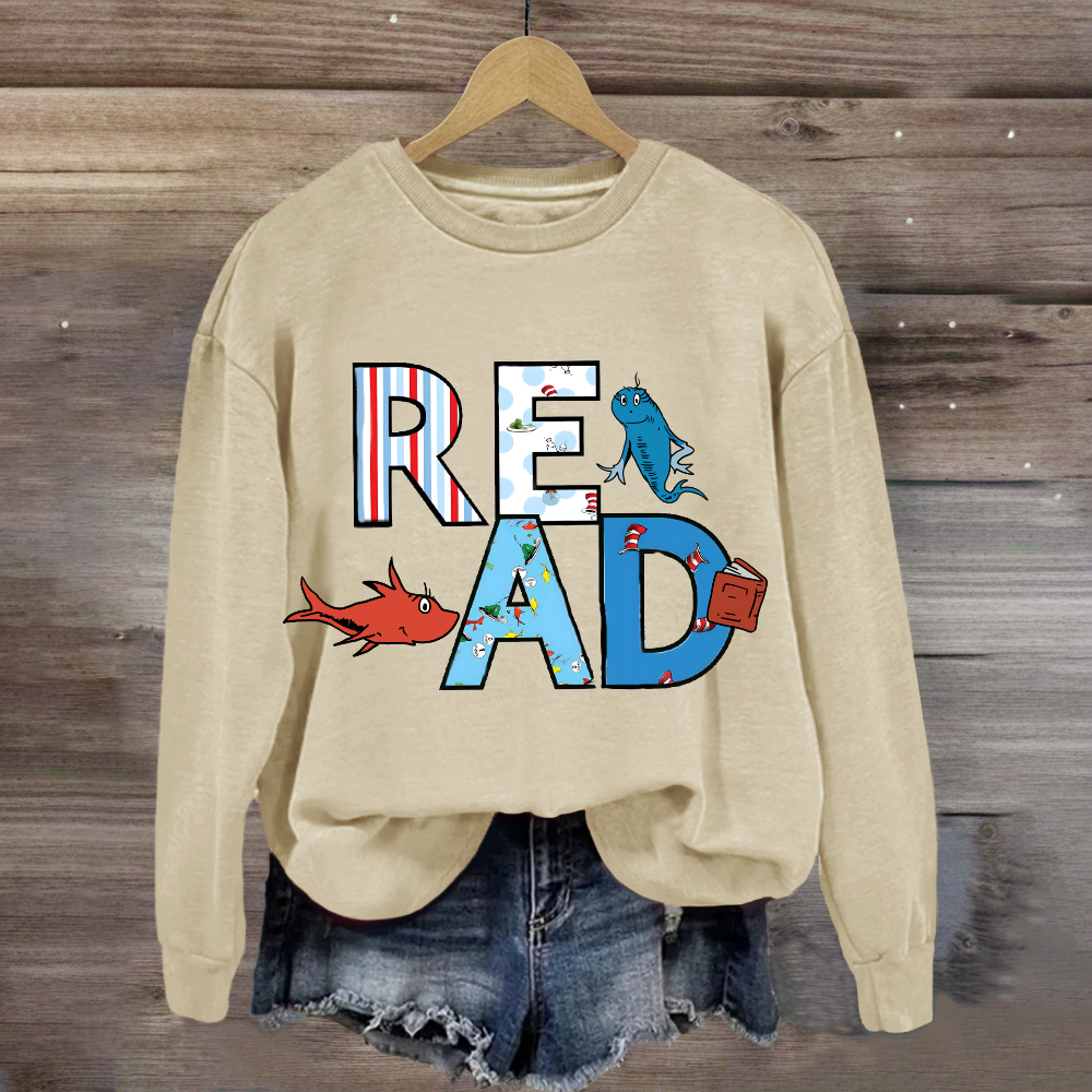 Read Book Character Day Sweatshirt