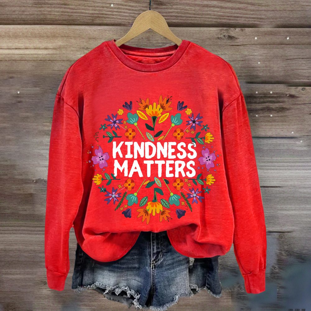 Be Kind Boho Floral Kindness Matters Sweatshirt