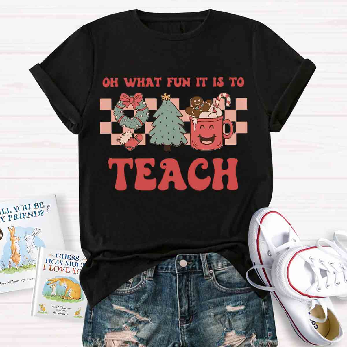 Christmas Oh What Fun It Is To Be A Teach T-shirt