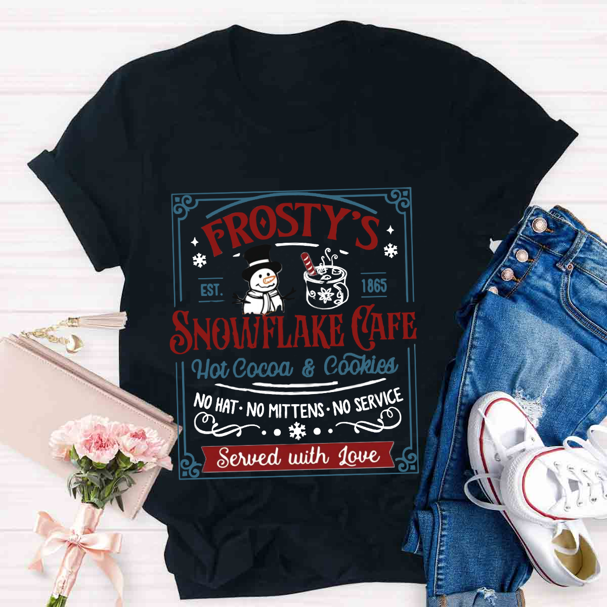 Frosty's Snowflake Cafe Teacher T-Shirt