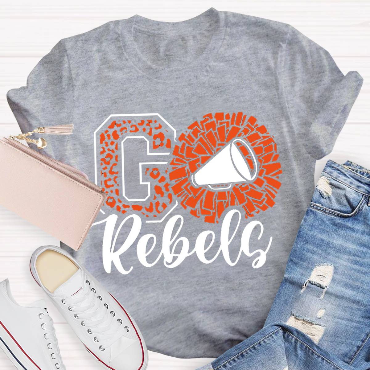 Leopards Rebels Cheer Little Mascot School TeamTeacher T-Shirt