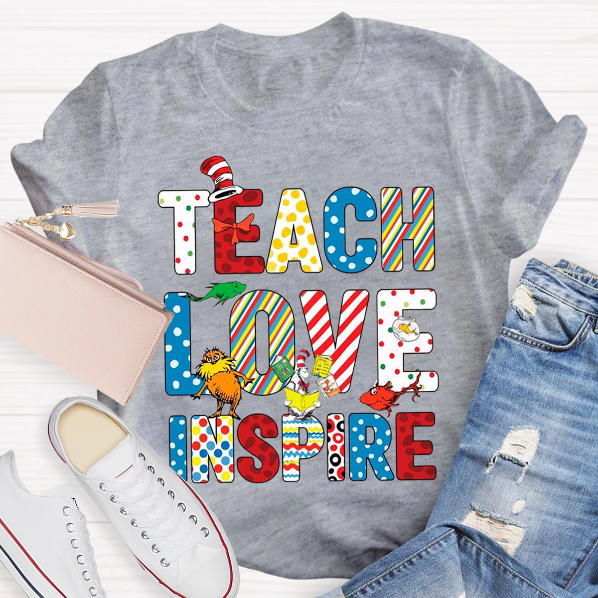 Teach Love Inspire Teacher T-Shirt