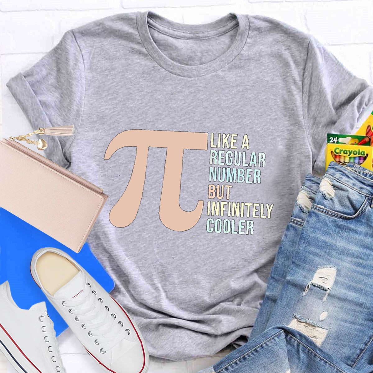 Pi Like a Regular Number But Infinitely Cooler Funny Pi Day T-Shirt