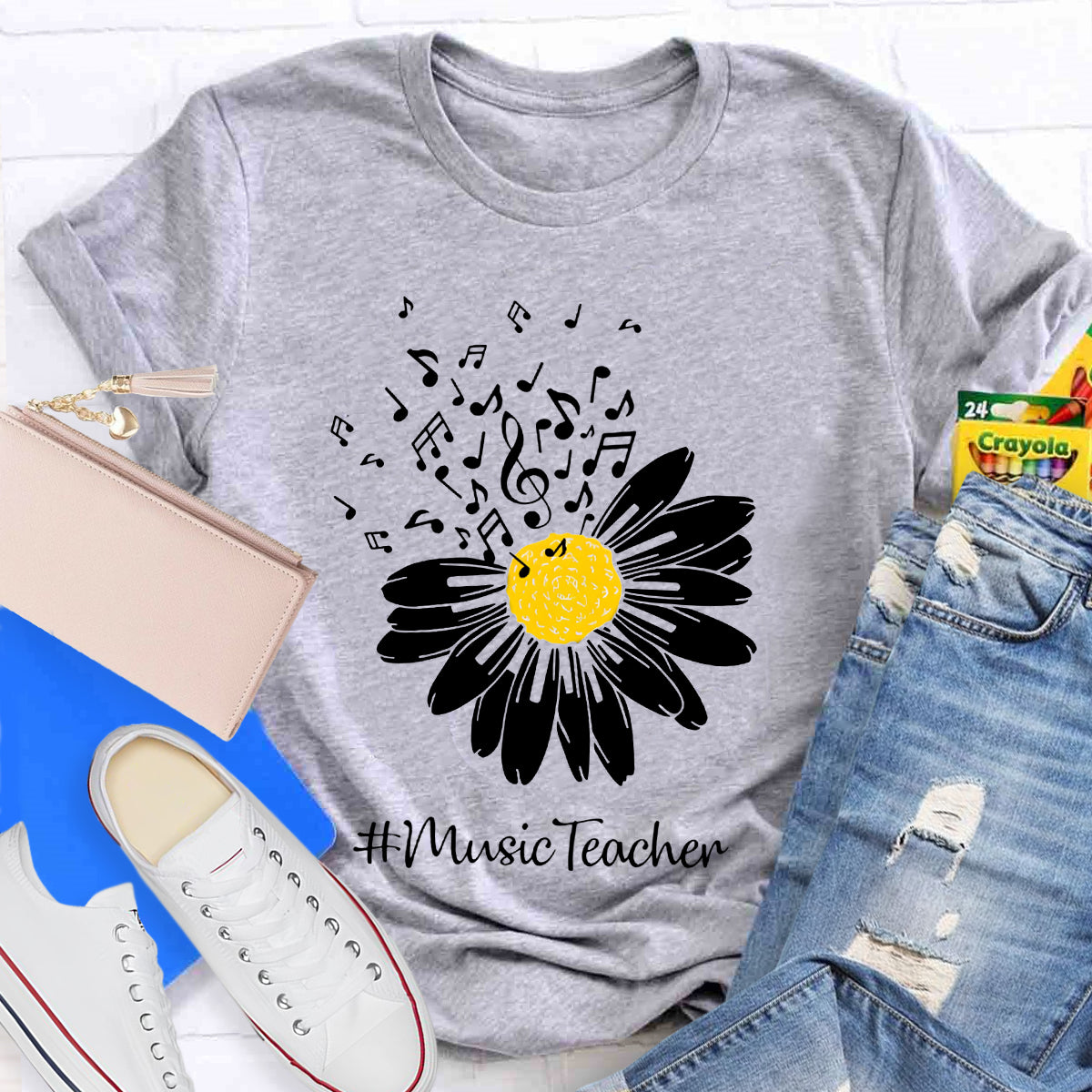 Sunflower Music Teacher T-Shirt