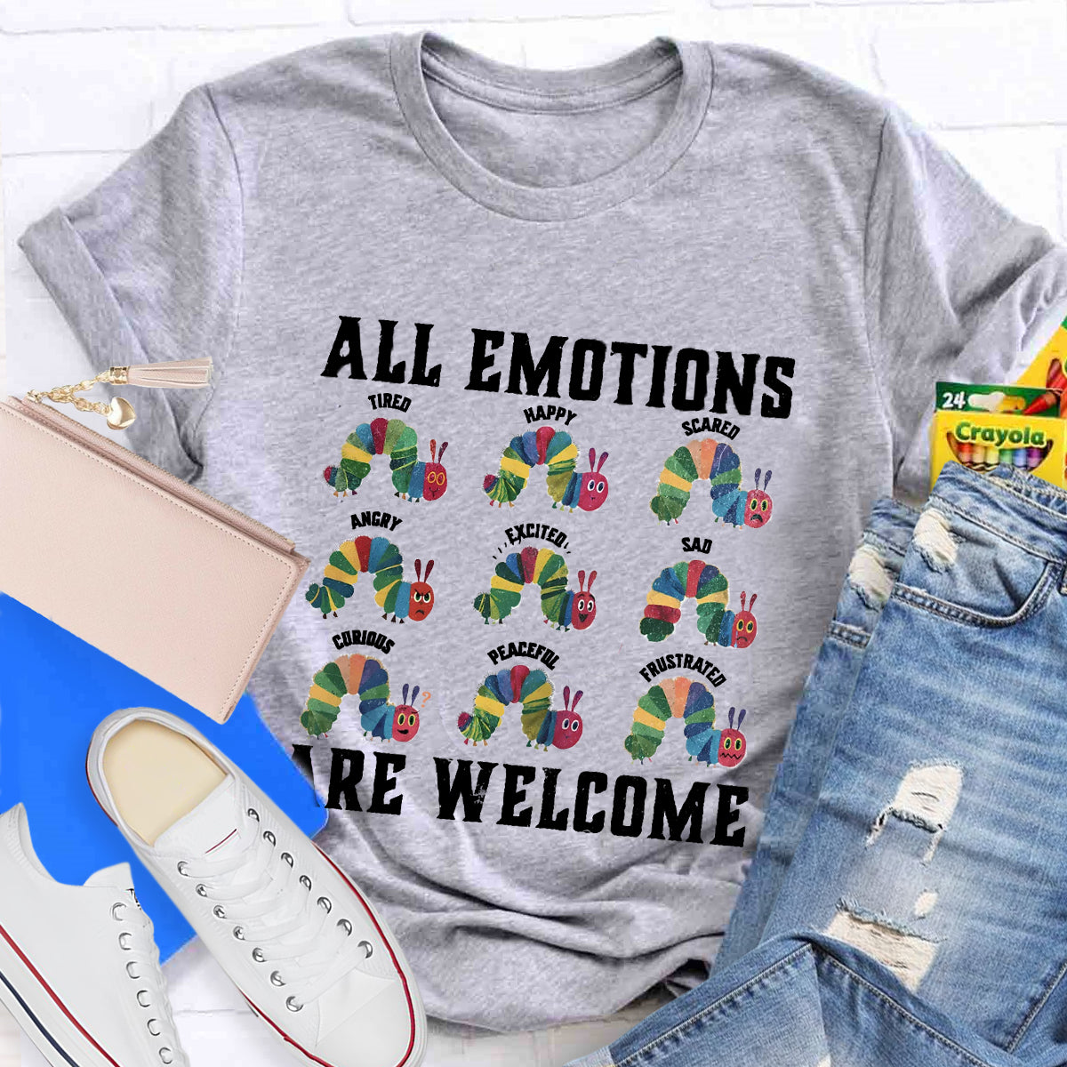 All Emotion Are Welcome Caterpillar T-Shirt