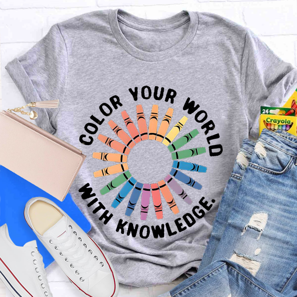 Color Your World With Knowledge T-Shirt